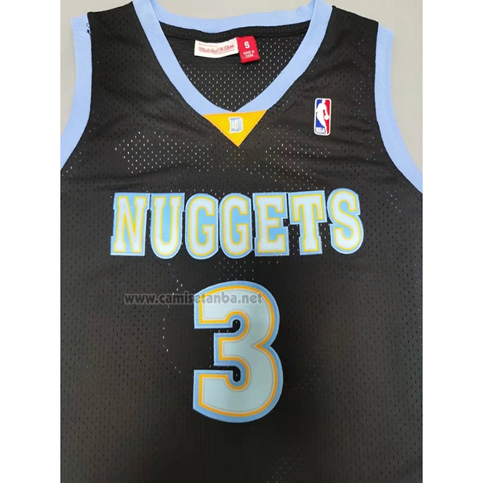 Camiseta Denver Nuggets Allen Iverson #3 Mitchell & Ness 2006-07 Negro